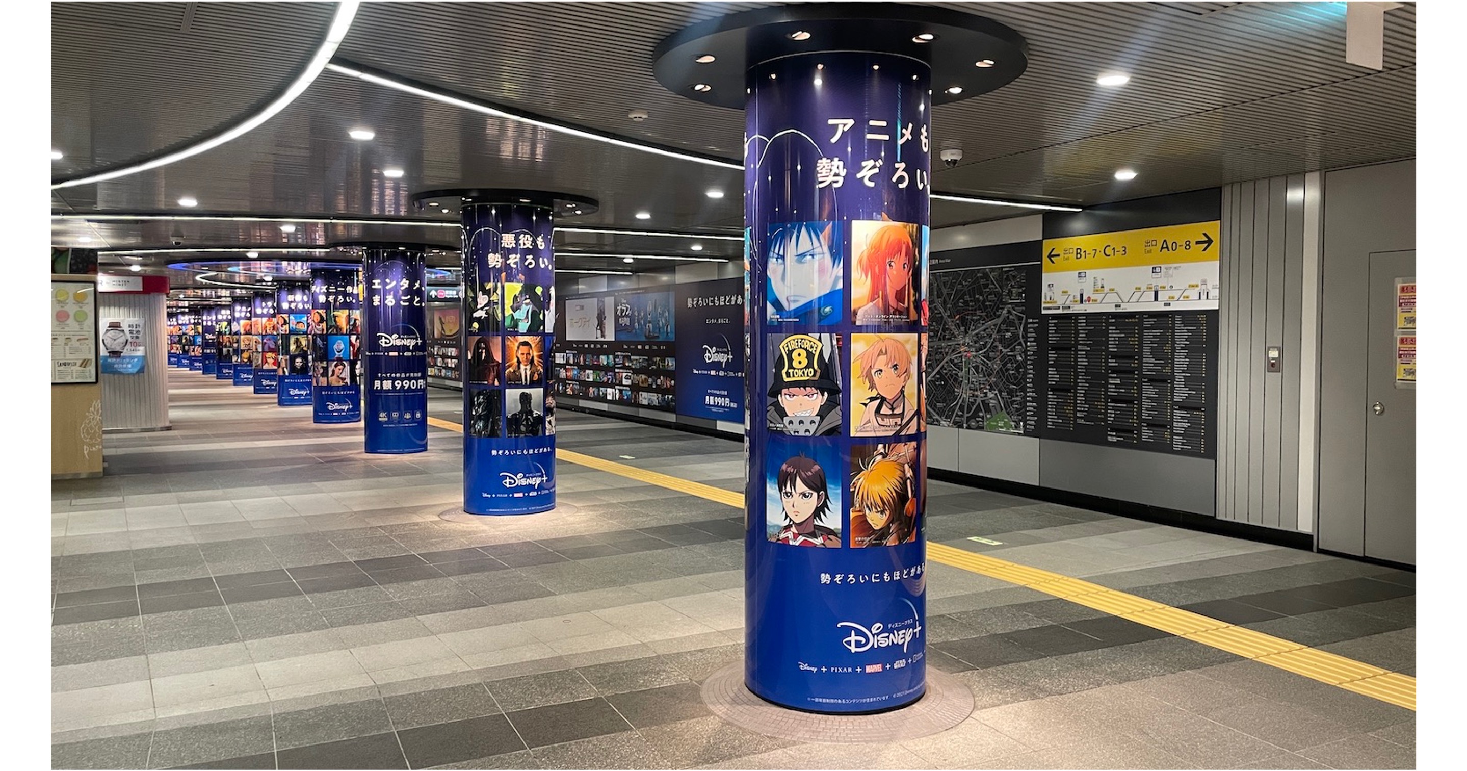 ディズニープラス 年末年始に渋谷駅の交通広告をジャック Space Media 全国のoohメディアと最新oohニュースの総合情報サイト