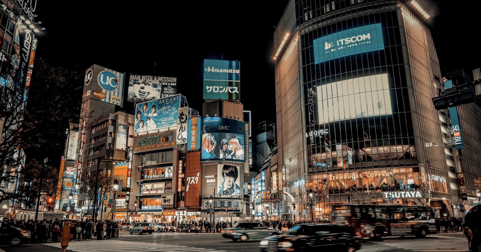 渋谷, 交差点, 街並み, 屋外, 建物, 東京, 渋谷交差点, 日本, 通り, アジア, 看板, 広告